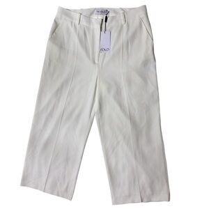 NWT THE FOLD Women’s White Wide Leg Trousers